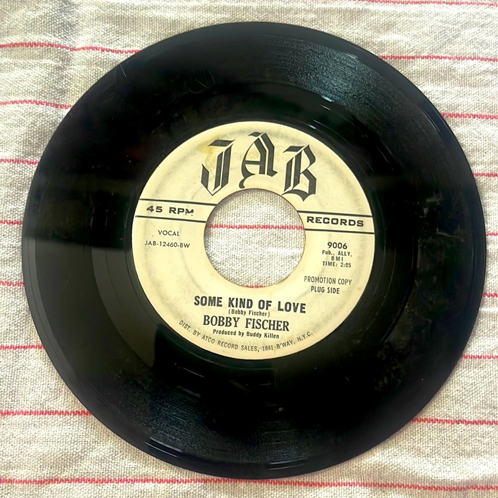 Bobby Fischer vintage vinyl record 45 rpm